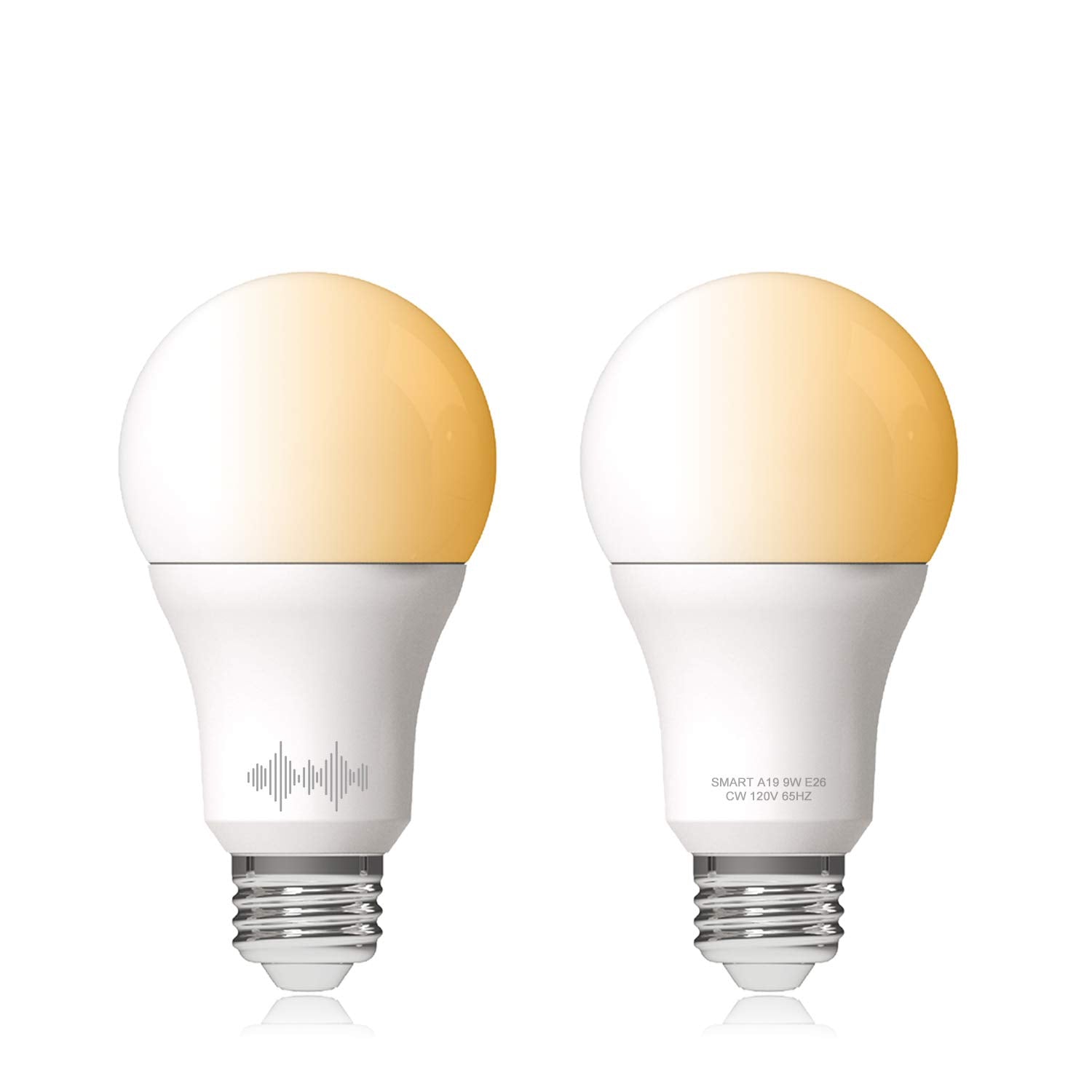 Helloify A19 Smart WiFi LED Light Bulbs, 60W Equivalent, Dimmable, Tunable Warm to Cool White, 3 Piece Set, 2700K-6500K