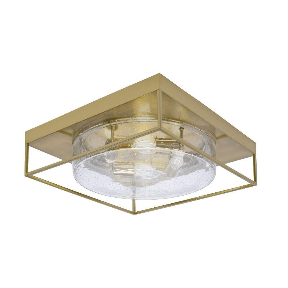 Toltec Lighting 858-Nab-0 4 Light Flush Mount-5 Inches Tall And 18 Inches Wide, Finish Color: New Age Brass, Glass Color: Clear Bubble
