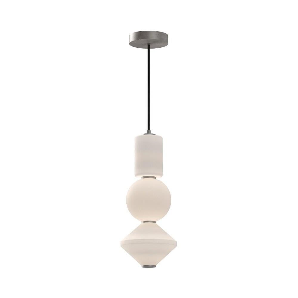 Alora Mood PD530341BNOP Bijou Pendant, LED, Brushed Nickel/Opal Matte Glass