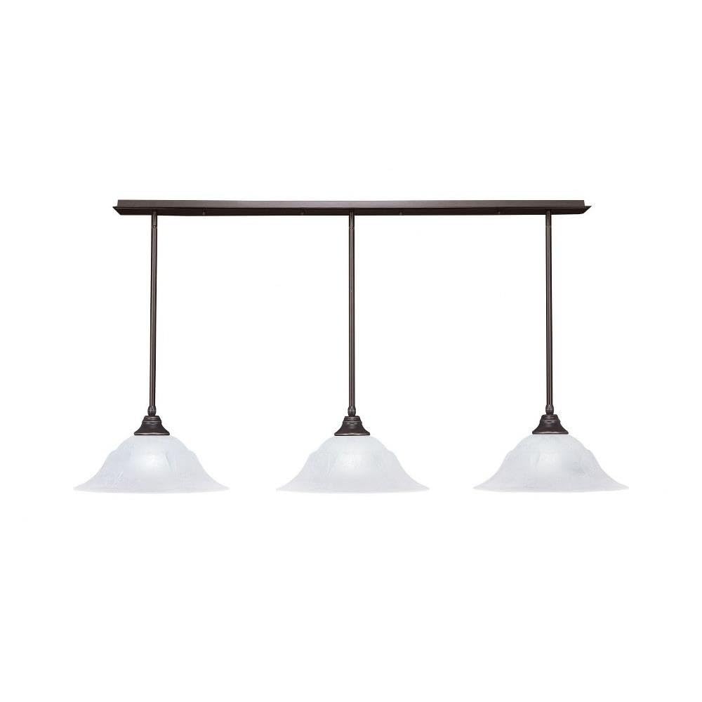Toltec Lighting 3 Light Linear Pendalier in Dark Granite (48-DG-53615)