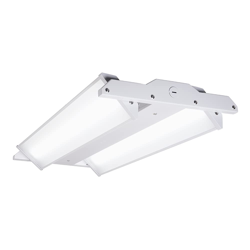 Metalux Highbay Linear Light, Aimable Optics, Alloy Steel, Model HBLAO2350C, White