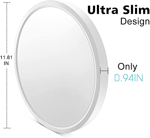 inShareplus LED Flush Mount Ceiling Light 24W Warm White 12 Inch Plastic 3200LM for Bathroom Kitchen Bedroom Living Room