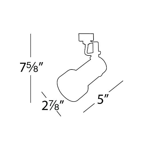 Wac Lighting, Tk-725 Line Voltage Track Head In White For J Track