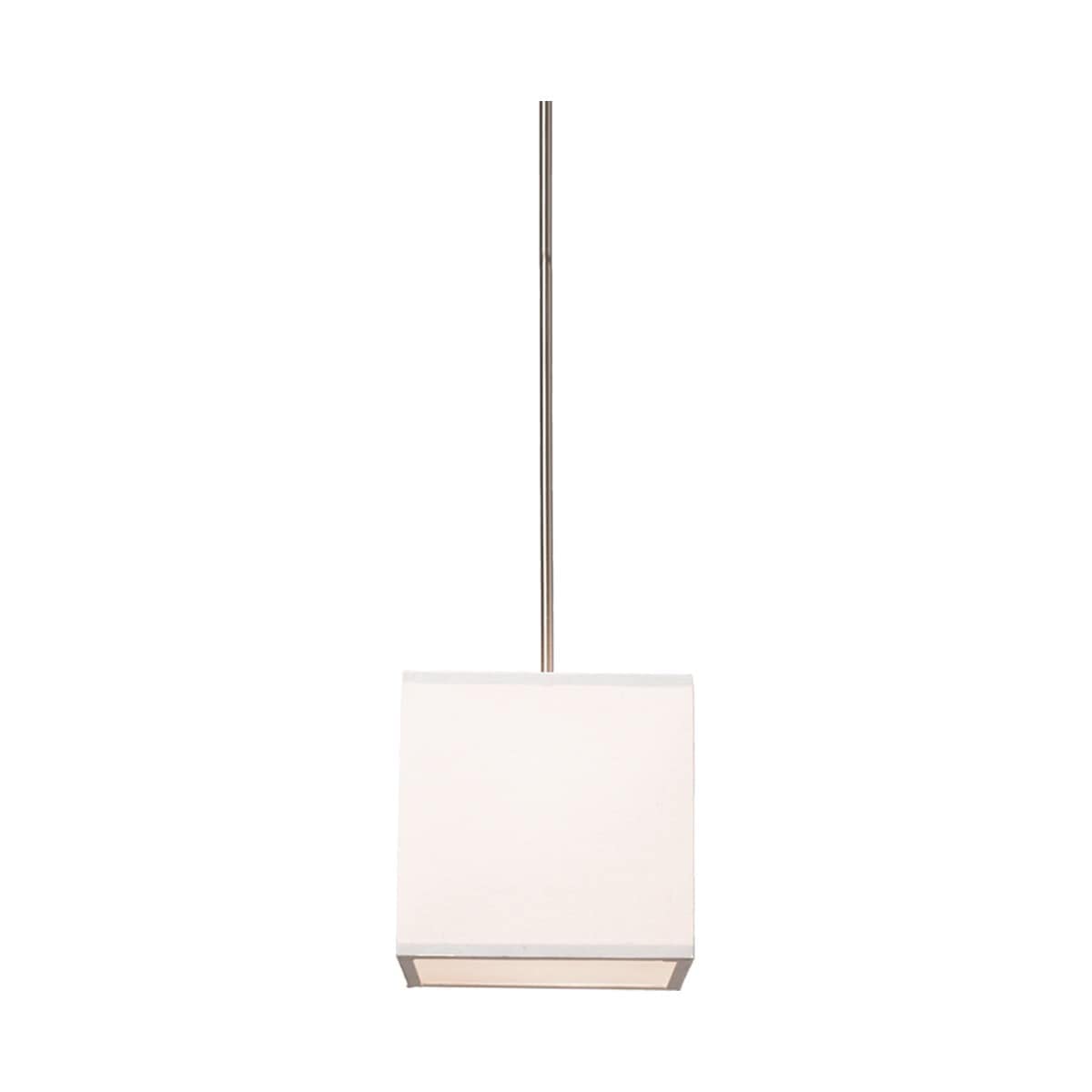 Artcraft Lighting Mercer Street Small Square Chandelier, Oat Meal With Oatmeal Linen Shade