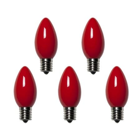 Holiday Bright Lights Christmas C9 Light Bulbs, Red, 1in, Plastic, One Size