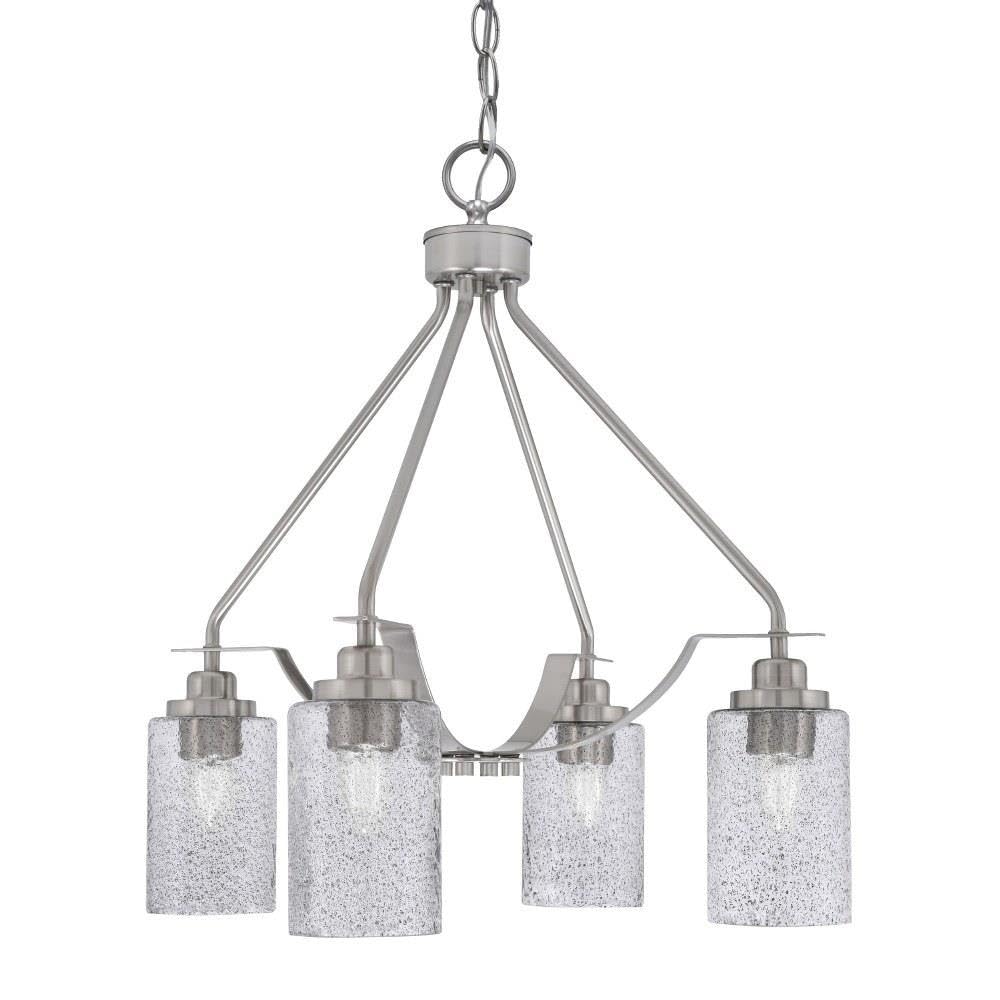 Toltec Lighting 2604-Bn-3002 Odyssey - 3 Light Downlight Chandelier-22.5 Inches Tall And 16 Inches Wide, Finish Color: Brushed Nickel, Glass Color: Smoke Bubble