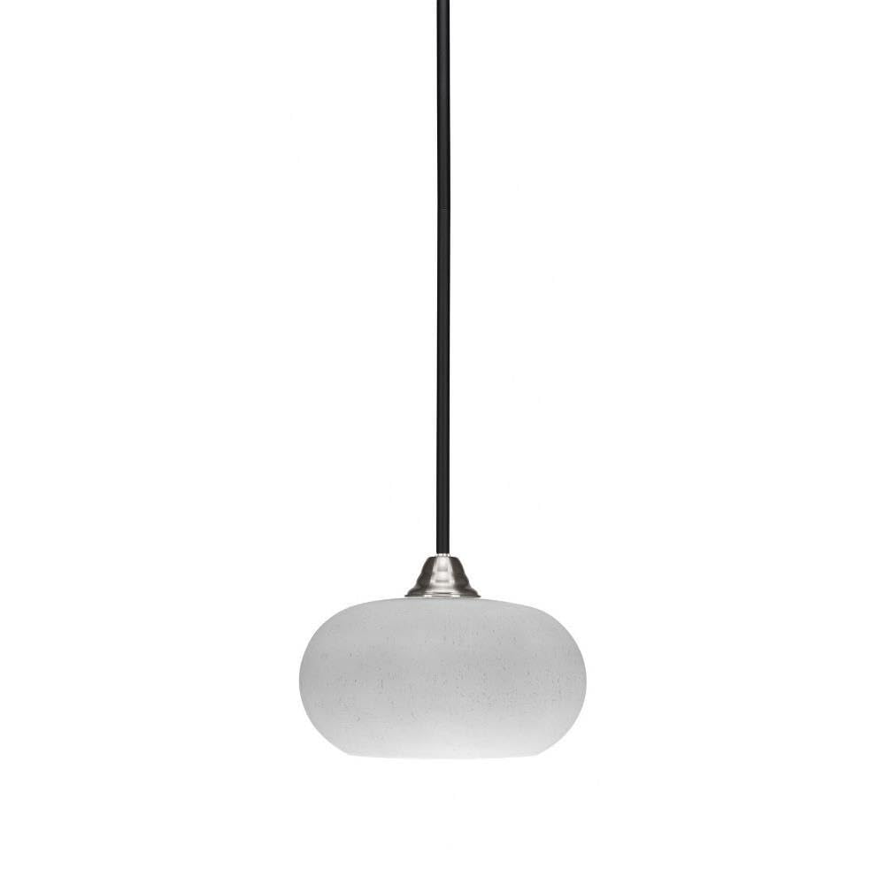Toltec Lighting Paramount 1 Light Mini Pendant In Matte Black & Brushed Nickel (3401-Mbbn-214)