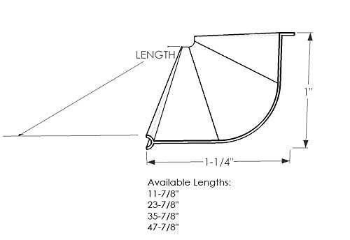 Beam Lighting Under Cabinet Light Cover Replacement | White Ribbed Acrylic Diffuser (Ucel Linkable, 36'')