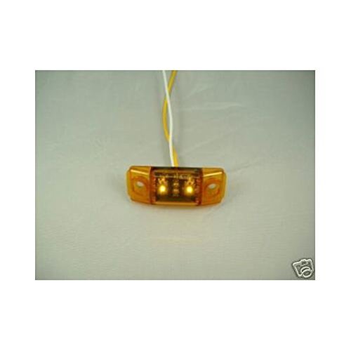 Command Electronics Amber LED 2.5'' Truck Trailer RV Clearance Side Marker Light/Amber Lens