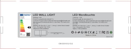 ChangM LED Acrylic Wall Sconce 12W Up Down Lamp Cool White for Bedroom, Corridor, Stairs, Bathroom - 1 Pack