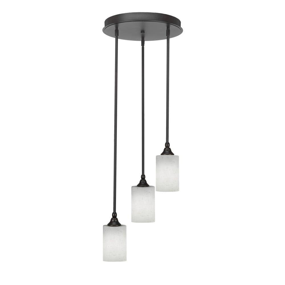 Empire 3 Light Cluster Pendalier in Dark Granite (2143-DG-310)