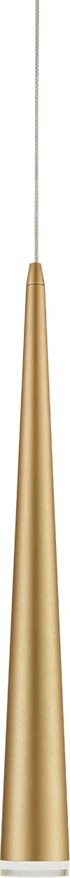 Kuzco Lighting Mina - 9W LED Cone Pendant-24 Inches Tall and 2.75 Inches Wide-Brushed Gold Finish -Traditional Installation