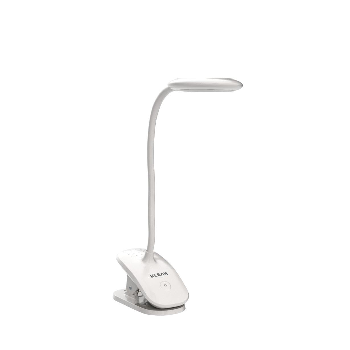 Kleah Clip On Light For Bed & Desk, Reading In Bed, Dorm, Flexible Gooseneck, Battery Operated Rechargeable Clamp Lamp For Headb