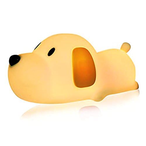 S Nmt Silicone Led Puppy Night Light With Touch Sensor, Timer, Warm & Cool Color Modes For Kids