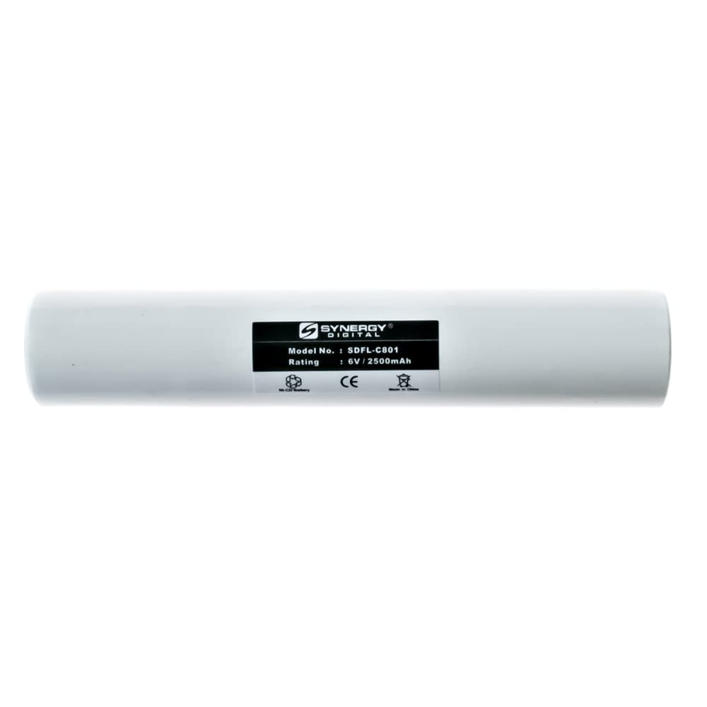 Synergy Digital Flashlight Battery, Compatible With Maglight N38Af001A Flashlight, (Ni-Cd, 6V, 2500 Mah) Ultra High Capacity, Re