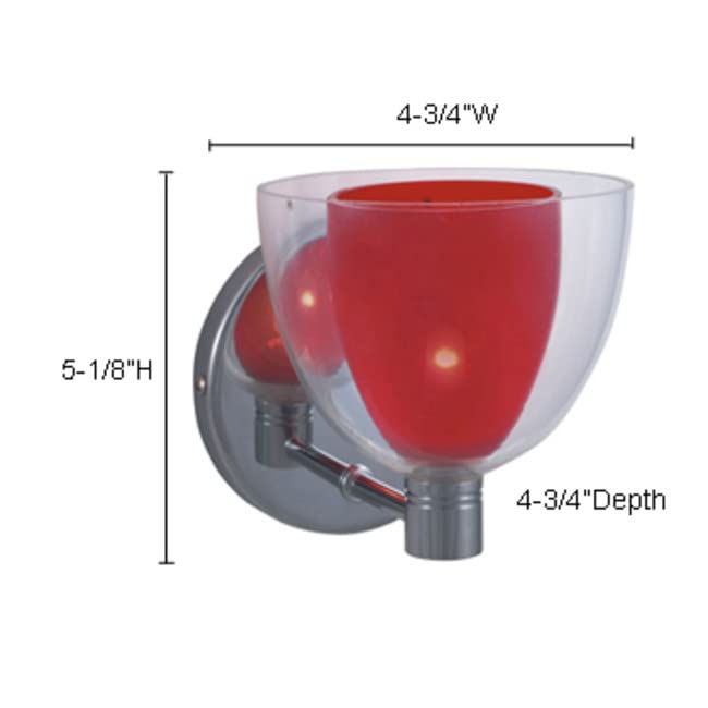 Jesco Lighting WS215-BU/SN Lina 1-Light Wall Sconce, Metal, 40W, Blue/Satin