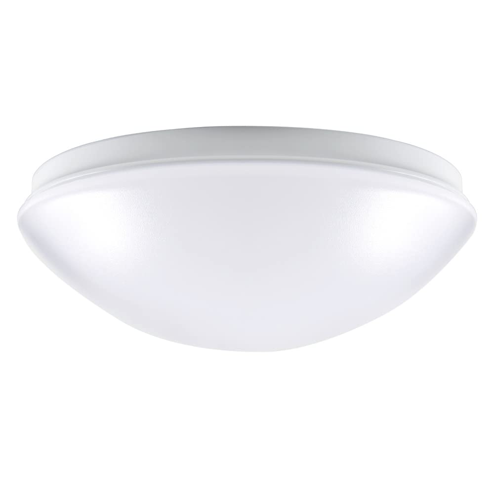 Designers Fountain Envirolite Flush Mount Ceiling Light, 11 Inch Led Round Glass Lighting Fixture For Kitchen, Bedroom, Bathroom