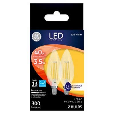 Ge 2Pk 2.5W Bc Clear Bulbs - Energy Efficient Copper Lighting For Home And Decor