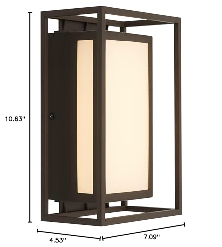 Artika Ghost 12W Led Wall Light - Bronze, 450 Lumens, Indoor/Outdoor, Aluminum, No Bulb Required