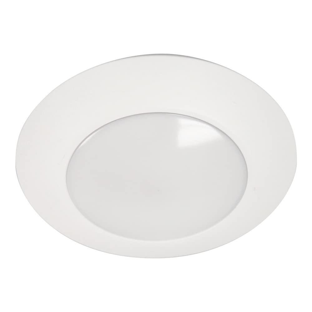 HALO 6 inch Recessed LED Disc Light, 3000K Soft White, Model HLC6099301EWH-6BP, Surface Mount, 6 Pack