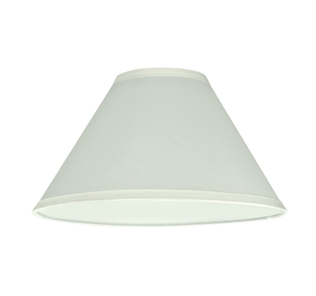 Aspen Creative 58701A, Empire Uno Lamp Shade, Off White, 4&quot; Top x 11&quot; Bottom x 7&quot; Slant Height, Slip UNO 33mm