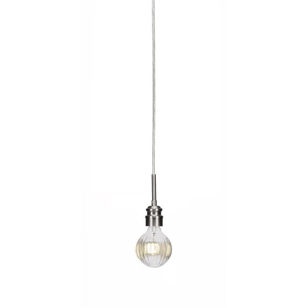 Edge 1 Light Mini Pendant In Brushed Nickel (1152-Bn-Led45C)