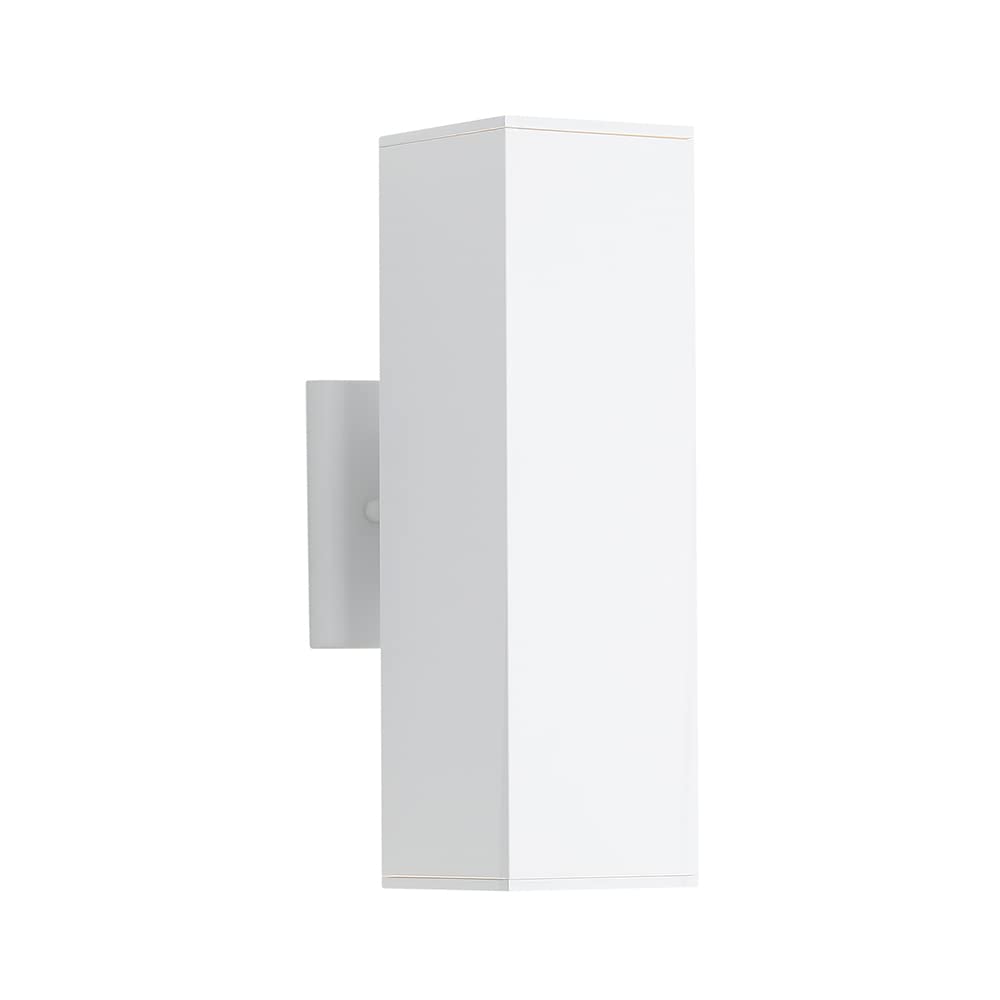 Cerdeco Aluminum Outdoor Wall Light, Up Down Sconce, UL Listed, Matte White, Model 37858TZ-White