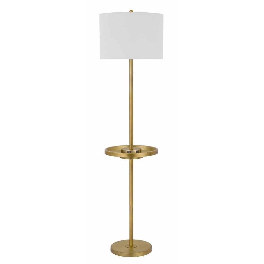 Cal Lighting BO-2983FL-AB Transitional One Light Floor Lamp from Crofton Collection in Brass - Antique Finish,