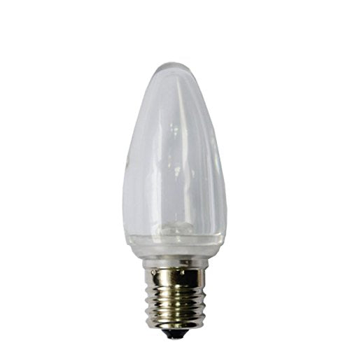 EZLS 5 Cool White C9 Smooth Led Bulb Transparent Lens - Retro Christmas Lights