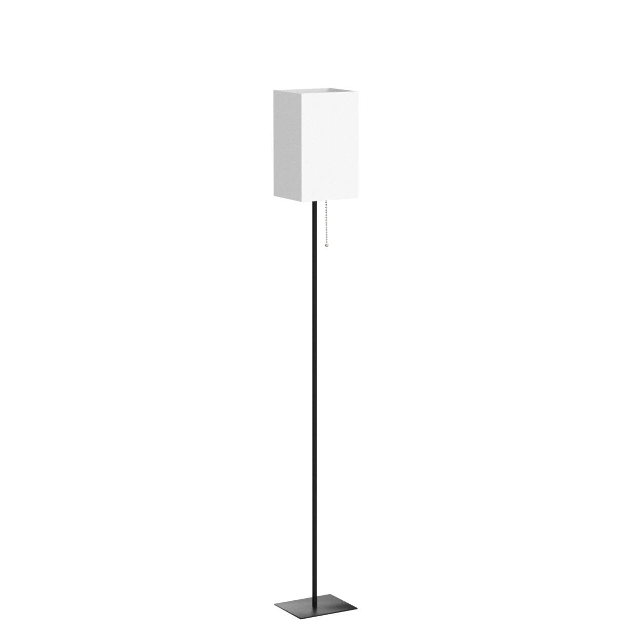 FIGDIFOR Modern Floor Lamp, Black Linen Shade, Simple Design for Living Room, Bedroom, Office, Model FL-201030
