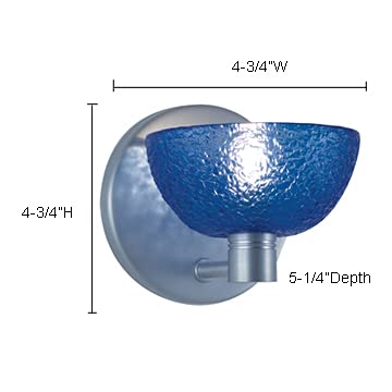 Jesco Lighting Ws291-Bu Boule Series 291 1-Light Wall Sconce, Blue