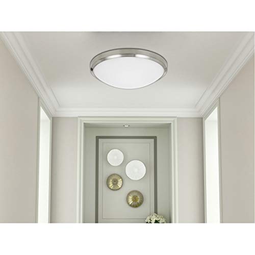 Cal Lighting La-710 Transitional Led Flush Mount In Pewter, Nickel, Silver Finish, 15.25 Inches