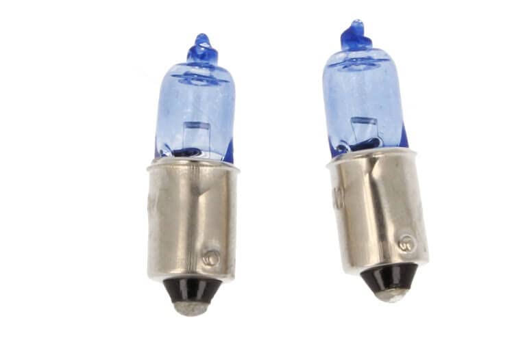 Carall 2 Pcs Car Halogen Bulbs H10W 12V 10W Ba9S Straight Pins Super White, For Reading Light Car Bulbs, Xenon Effect, Beam Low/