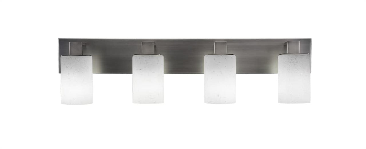 Toltec Lighting 584-Gp-310 Apollo 4 Light Bath Bar, 4&quot; White Muslin Glass