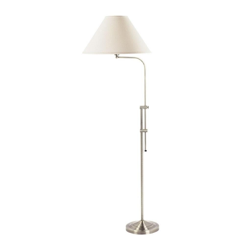 Cal Lighting Floor Lamp, Traditional Style, Brushed Steel, 27.4x12.5x4.9, Model CALBO-216-BS
