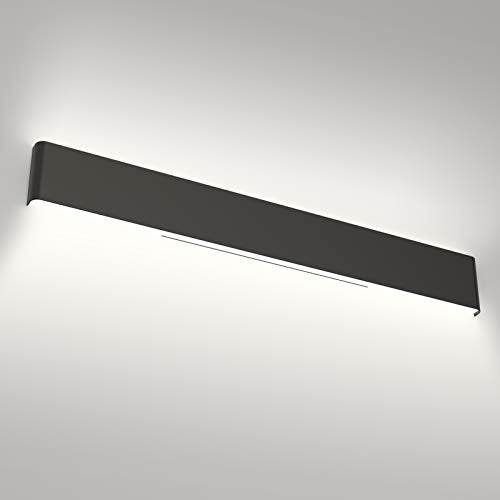 Aipsun Modern Black Vanity Light Fixture LED 43.3in Aluminum White Light 5000K