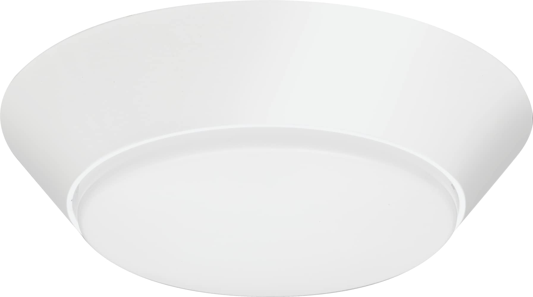 Lithonia Lighting Contractor Select 7 inch Round LED Flush Mount Thin Ceiling Light White 3000K Dimmable