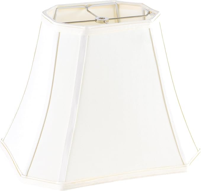 PIKOPIKO Rectangle Lamp Shade, (6  8)  (11  14)  11 Beige Linen Lampshade for Table Lamp Floor Lamp, Bell Cut Corner Lamp Shade