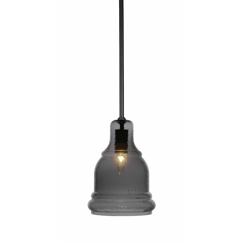 Toltec Lighting Palisade 1 Light Pendant in Matte Black (81-MB-4562)