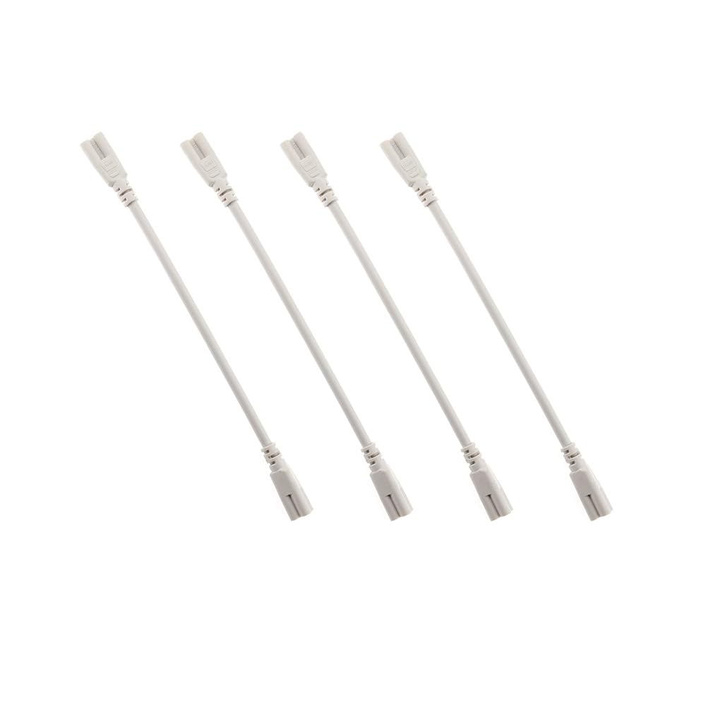Zyamy 4Pcs T5 T8 Led Double End 7.8'' 3Pin Lamp Connecting Wire Ceiling Lights Daylight Led Integrated Tube Cable Linkable Cords