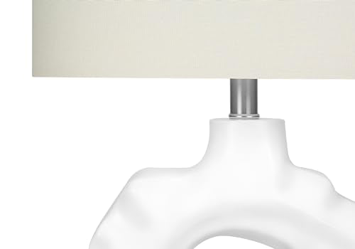 Monarch Specialties I 9727 Lightingtable Lamp, Cream Resin, Ivory/Cream Shade, Modern