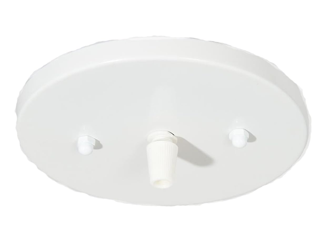 B&P Lamp Modern Shallow Steel Canopy Kit, 5 1/4 Inch, White, Model 11783W