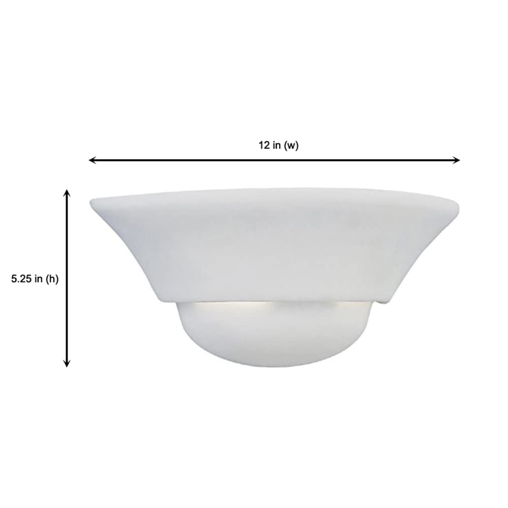 Designers Fountain Wall Sconce 6in Alloy Steel White Model 6031-WH