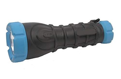 Dorcy 180-Lumen Weatherproof Rubber LED Flashlight, Black, Model 41-2968, Non-Slip Grip, 1 Count