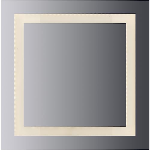 Cal Lighting Lm4Isd-3636-3K Contemporary Modern Led Mirror From Glow Mirror Collection In Chrome Finish, 2.00 Inches