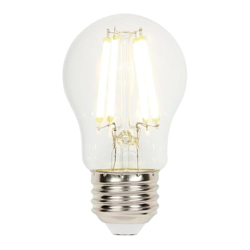 Westinghouse 5279020 9 Watt (100 Watt Equivalent) A15 Dimmable Clear Filament Led Light Bulb, Medium Base, 6 Pack