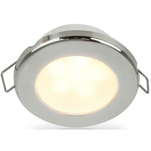 Hella Marine Euroled 75 3" Round Spring Mount Down Light - Warm White Led - Stainless Steel Rim - 24V