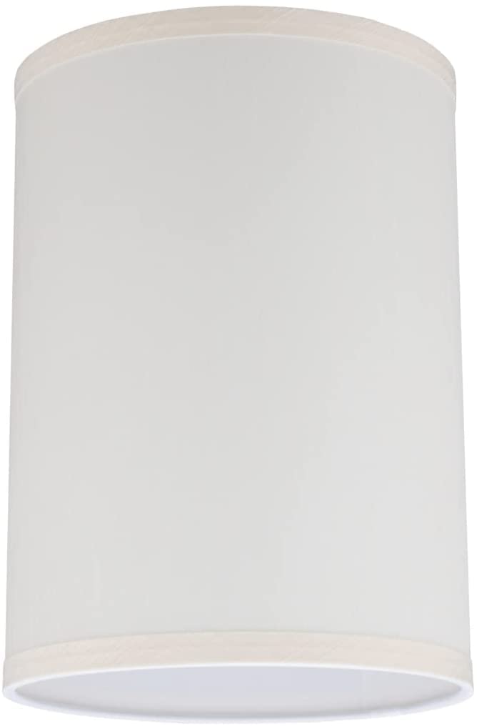 Aspen Creative 31278A Transitional Hardback Drum (Cylinder) Shape Spider Construction Lamp Shade In Eggshell 8'' Wide (8'' X 8''
