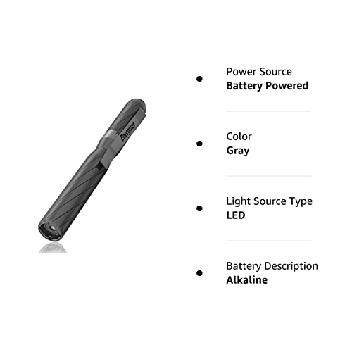 Energizer Led Pen Light Flashlight With Clip, Inspection Light, Flash Light With Aaa Batteries Included, Pack Of 1