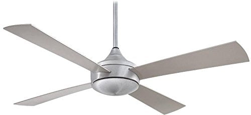 Minka-Aire F523-ABD, Aluma, 52 Outdoor Ceiling Fan with Light & Rmt Control, Brushed Aluminum